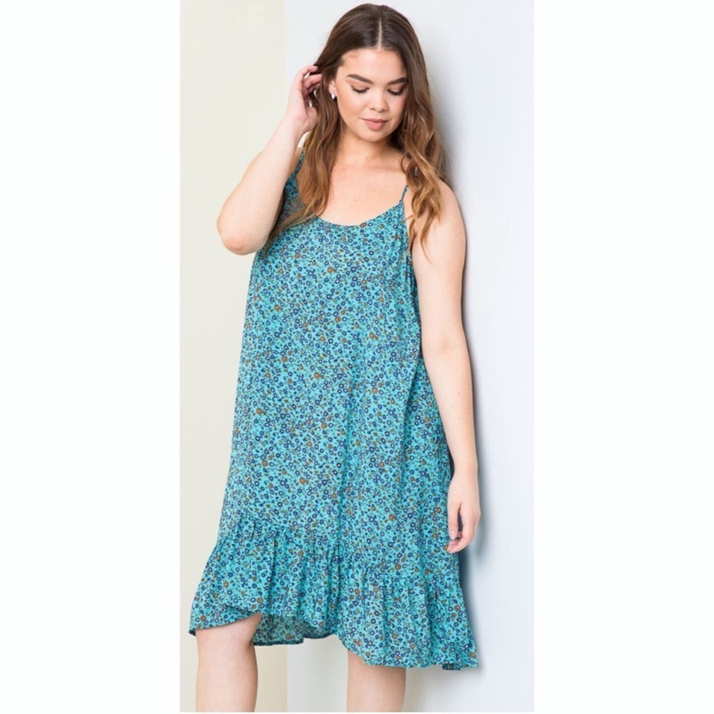 Blu Spell Plus Size Floral Tank Dress